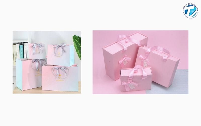 Túi giấy trơn màu Pastel mang cảm giác lãng mạn